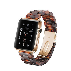 Wewoo Bracelet de montre en résine Simple Fashion pour Apple Watch séries 5 et 4 40 mm et séries 3 et 2 et 1 38 mm rouge foncé