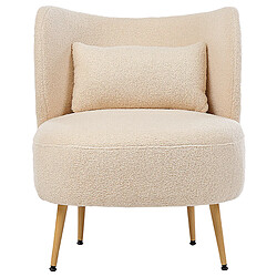 Acheter Beliani Fauteuil OTSBY II avec coussin Bouclé Beige