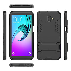 Wewoo Coque TPU antichoc pour Galaxy J6 +, avec support (Noir) pas cher