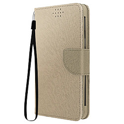 Avizar Etui universel Smartphone 152 x 76 x 10 mm avec Porte-cartes Fancy Style doré