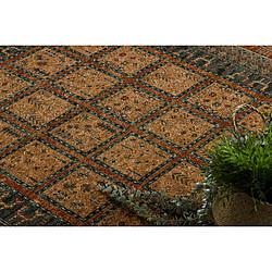 RUGSX Tapis en laine KASHQAI 4349 500 oriental, cadre bordeaux 67x130 cm pas cher