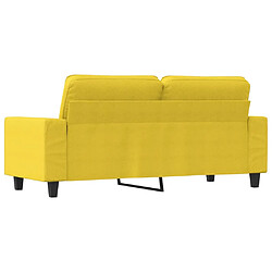 Acheter vidaXL Canapé à 2 places Jaune clair 140 cm Tissu