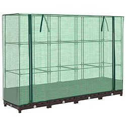 vidaXL Jardinière surélevée avec housse aspect rotin 160x40x123 cm