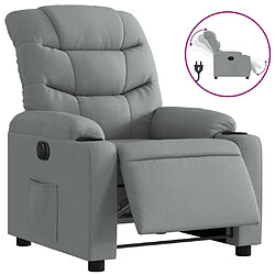 Maison Chic Fauteuil Relax pour salon, Fauteuil inclinable électrique Gris clair Tissu -GKD22575