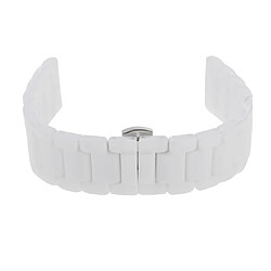 Céramique Bracelet de Montre Remplace Bracelet Montre Smart Boucle en Acier Blanc 18mm