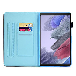 Etui en PU magnétique avec support, porte-cartes et porte-stylo pour Samsung Galaxy Tab A7 Lite 8.7-pouces T220/T225 - Licorne arc-en-ciel