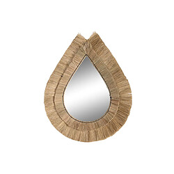 DKD Home Decor Miroir mural - Naturel Larme Jute