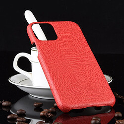 Acheter Wewoo Coque Rigide Pour iPhone 11 Crocodile antichoc Texture PC + Etui PU Rouge