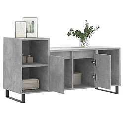 Acheter Maison Chic Meuble TV scandinave - Banc TV pour salon Gris béton 100x35x55 cm Bois d'ingénierie -MN21965