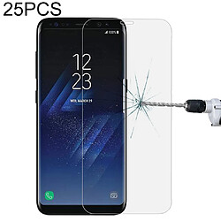 Wewoo Film de verre trempé 25 PCS Pour Galaxy S8 Plus / G9550 0.3mm 9H Dureté de la Surface Protection d'écran en plein écran incurvé Transparent