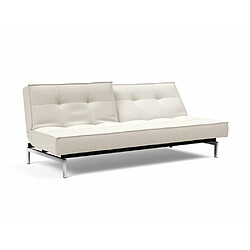 Inside 75 INNOVATION LIVING Canape SPLITBACK CHROME convertible lit 115*210 cm Tissu Boucle Off White