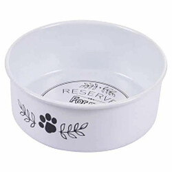 Paris Prix Gamelle pour Chien & Chat Antidérapant 13cm Blanc