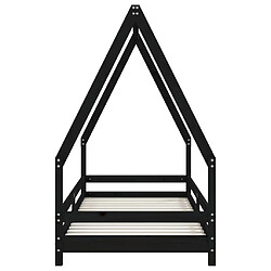 Acheter Maison Chic Lit simple Cadre de lit pour enfants,Lit d'Enfant Moderne noir 90x200 cm bois de pin massif -MN71722