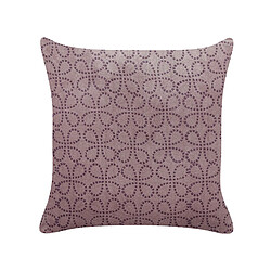 Beliani Coussin LARKSPUR Coton 45 x 45 cm Géométrique Impression en bloc Rose