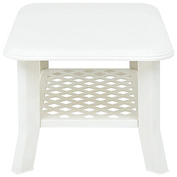 Avis Maison Chic Table basse,Table Console Table d'appoint, Table pour salon Blanc 90 x 60 x 46 cm Plastique -MN70630