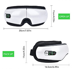 Avis Universal Intelligent USB Rechargeable Electric Eye Masser Air Pressure Thermal Massage Glasses Pliable Bluetooth Music Eye Massage Car | Eye Masser