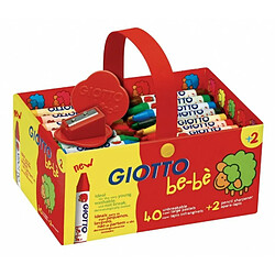 Giotto Bébé 462700 Paquet de de 40 crayons à la cire incassables + 2 taille crayons