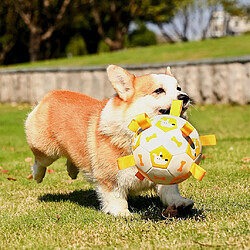 Jouet de football interactif pour chien pour l'entraînement à l'extérieur pour les petits, moyens et grands chiens