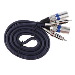 câble de raccordement double xlr mâle à double rca mâle, cordon audio 2-xlr à 2-rca 150cm