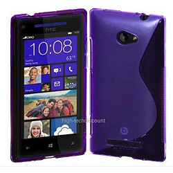 Htdmobiles Housse etui coque silicone gel MAUVE pour Windows Phone 8S by HTC + film ecran