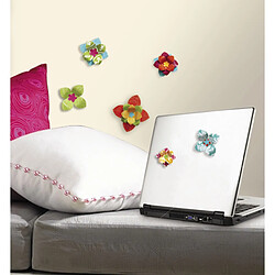 Thedecofactory FLEURS 3D - Stickers FLEURS 3D repositionnables (23 Stickers)