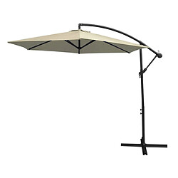 Avis Monstershop Parasol Cantilever Crème & Base Ronde 3m x 3m x 2.5m