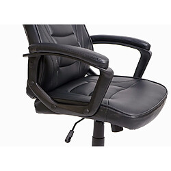 Decoshop26 Fauteuil chaise de bureau gamer sur roulettes forme ergonomique pivotant hauteur réglable synthétique noir 04_0001839 pas cher