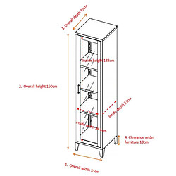 Avis Venture Home Armoire en acier noir Acero.