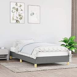 vidaXL Cadre de lit sans matelas gris foncé 80x200 cm tissu