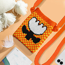 Avis Avizar Sac Bandoulière Tissu pour Smartphone Motif Fleur Tulipe Orange