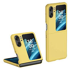 Htdmobiles Coque pour Oppo Find N2 Flip 5G - housse etui rigide 360 integrale (avant et arriere) - JAUNE