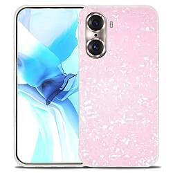 Coque en TPU + acrylique IPAKY antichoc, souple rose pour votre Honor 60 Pro