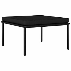 Avis Maison Chic Salon de jardin 6 pcs + coussins - Mobilier/Meubles de jardin - Table et chaises d'extérieur Noir PVC -MN83392