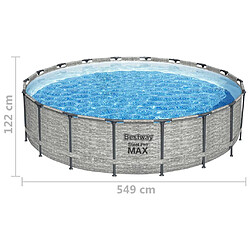 Bestway Piscine Power Steel 549x122 cm pas cher