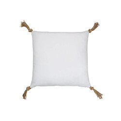 Dansmamaison Coussin Visage Carre Polyester Blanc