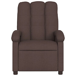 Acheter Maison Chic Fauteuil de massage inclinable,Fauteuil luxe de relaxation Marron foncé Tissu -MN95901