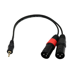 2 x Jack 3.5MM Stéréo Mâle Vers 2 XLR Mâle Adaptateur Répartiteur Audio Câble