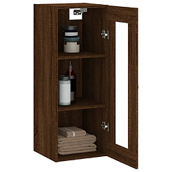 Maison Chic Armoire murale,Meuble de Rangement,Armoire Suspendue chêne marron 34,5x34x90 cm -MN41189 pas cher