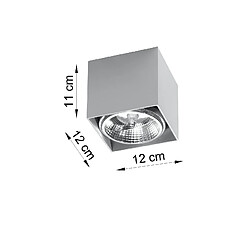 Acheter Sollux Downlights à encastrer Square Flush Gris Clair GU10