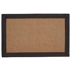 Pegane Tapis en jute/ coton coloris Gris Foncé - Dim :L80 x l50 cm