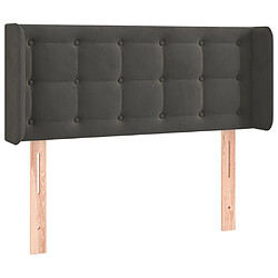 Avis Maison Chic Tête de lit scandinave à LED,meuble de chambre Gris foncé 83x16x78/88 cm Velours -MN75982