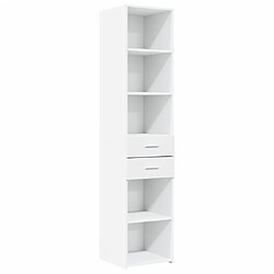 vidaXL Buffet haut blanc 40x42,5x185 cm bois d'ingénierie