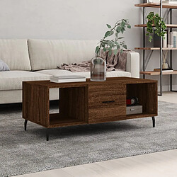 vidaXL Table basse chêne marron 102x50x40 cm bois d'ingénierie