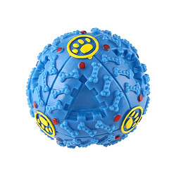 Acheter Wewoo Jouet pour Animaux bleu familiers Squeaky Giggle Charlatan son de formation boule à mâcher, taille: L, diamètre de balle: 11,5 cm Distributeur d'aliments