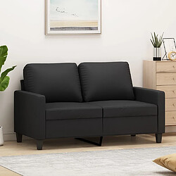 Maison Chic Canapé à 2 places,Sofa de Salon,Canapé droit Noir 120 cm Similicuir -GKD354239