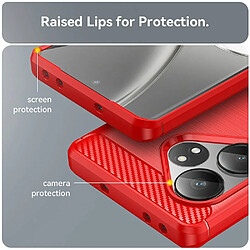 Avis Htdmobiles Coque pour Realme GT 6 et GT 6T 5G - housse etui silicone gel carbone + film ecran - ROUGE