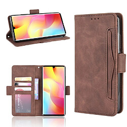 Etui en PU avec support couleur marron pour votre Xiaomi Mi Note 10 Lite