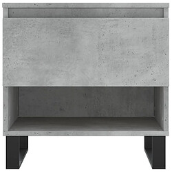 Maison Chic Table basse,Table Console Table d'appoint, Table pour salon gris béton 50x46x50 cm bois d'ingénierie -MN48745 pas cher