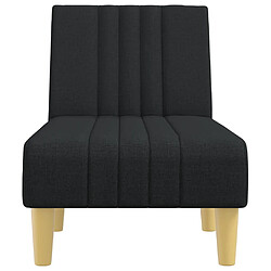 Avis vidaXL Chaise longue noir tissu