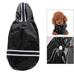 Imperméable Pour Chien Avec Capuche Veste Réfléchissante Pour Chien Imperméable S- XL Noir XL